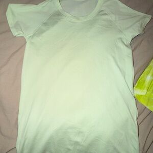 lululemon athletica Light Green Short Sleeve Tee
